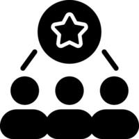 Shared Goals Solid Style Icon vector
