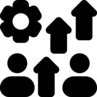 Cooperative Growth Solid Style Icon vector