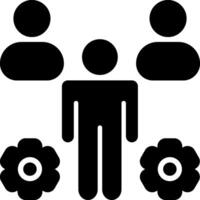 Diverse Team Solid Style Icon vector