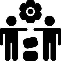 Project Collaboration Solid Style Icon vector