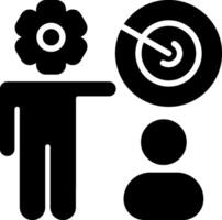 Goal Oriented Team Solid Style Icon vector