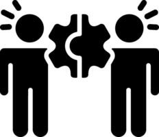 Team Synergy Solid Style Icon vector
