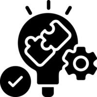 Problem Solving Together Solid Style Icon vector