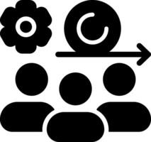 Agile Team Solid Style Icon vector