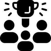 Team Achievement Solid Style Icon vector