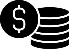 Coin Stack Solid Style Icon vector