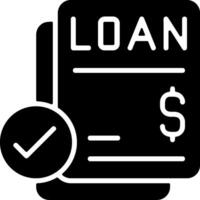 Loan Approval Solid Style Icon vector