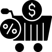 Sales Tax Solid Style Icon vector