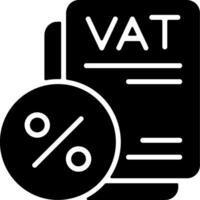 VAT Solid Style Icon vector