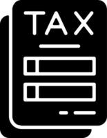 Tax Invoice Solid Style Icon vector