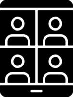 Conferencing Solid Style Icon vector