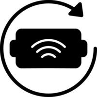 Virtual Reality Solid Style Icon vector