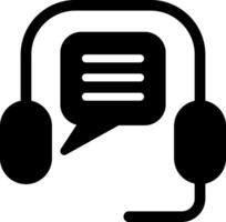 Tech Support Black Eps Icon vector