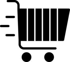 Shopping Cart Solid Style Icon vector