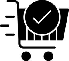 Checkout Solid Style Icon vector