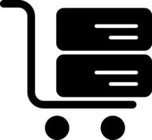 Shipping Cart Solid Style Icon vector