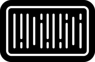 Barcode Solid Style Icon vector