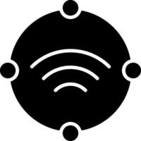 Wireless Network Solid Style Icon vector