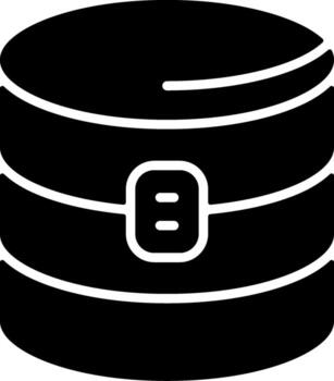 Database Black Eps Icon vector