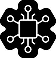 Machine Learning Black Eps Icon vector