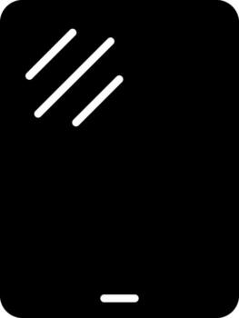 tableta sólido estilo icono vector