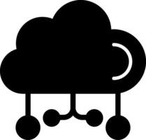 Cloud Computing Solid Style Icon vector