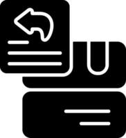 Return Policy Solid Style Icon vector