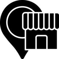Store Locator Solid Style Icon vector