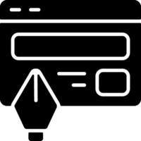 Website Design Solid Style Icon vector