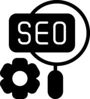 SEO Optimization Solid Style Icon vector