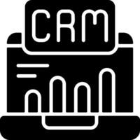 CRM Software Solid Style Icon vector