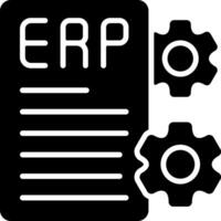 Enterprise Resource Plan Solid Style Icon vector