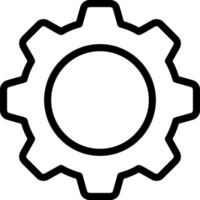 Black Setting Outline Icon vector