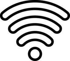 Black WIFI Outline Icon vector