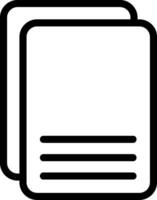 Document Black Outline Icon vector