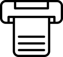 Black Print Outline Icon vector