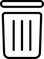Trash Solid Style Icon vector