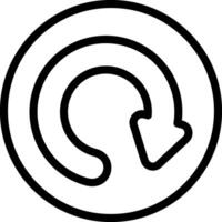 Redo Black Eps Icon vector