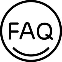 FAQ Solid Style Icon vector