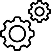Settings Outline Icon vector