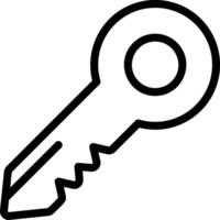 Key Outline Icon vector