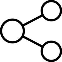 Share Outline Icon vector