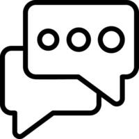 Chat Bubble Outline Icon vector