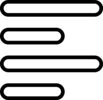 Horizontal Left Align Outline Icon vector