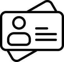 ID Card Outline Icon vector