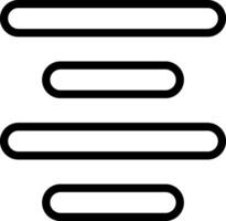 Horizontal Centre Align Outline Icon vector