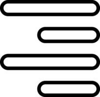 Horizontal Right Align Outline Icon vector