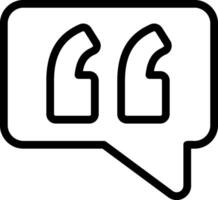 Quote Outline Icon vector