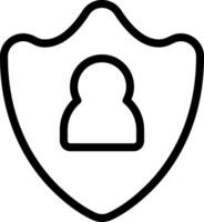Security Shield Outline Icon vector