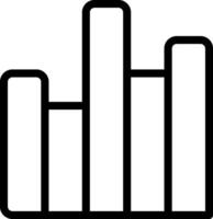 Bar Chart Outline Icon vector